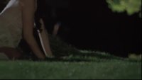 Оральный секс вечером на лужайке